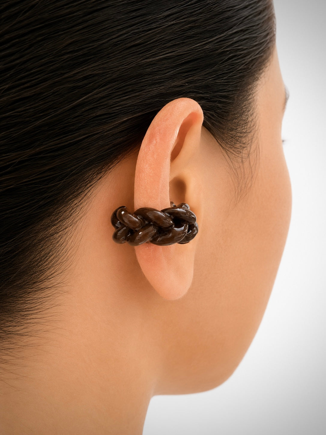 Ear Cuff Braid - Marrone