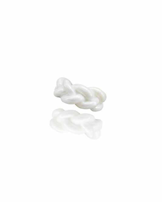 Ear Cuff Braid - Bianco perlato