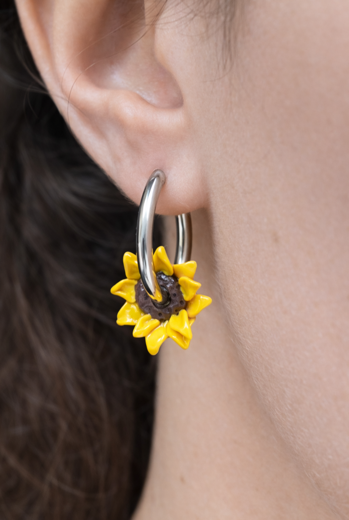 Sunflower Hoops – Orecchini girasole