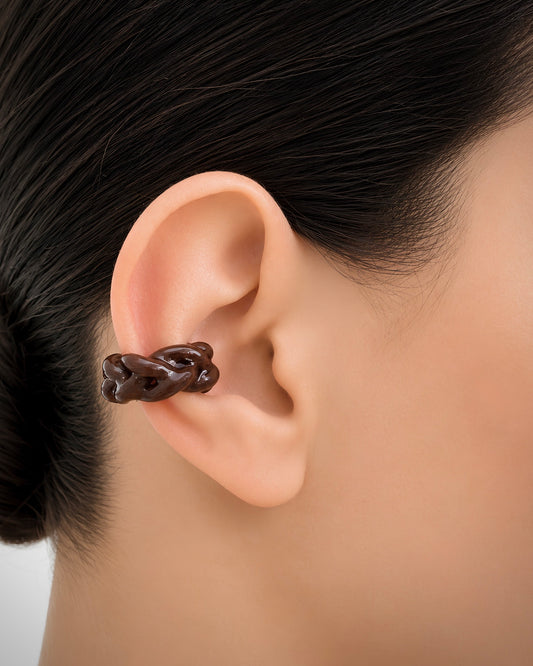 Ear Cuff Braid - Marrone