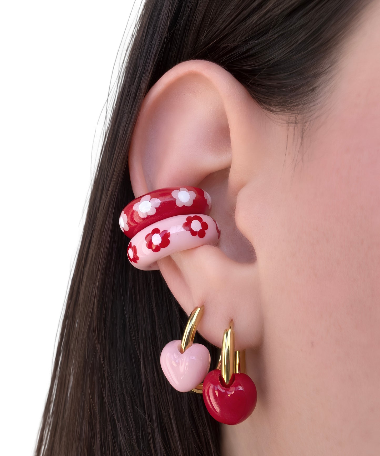 Candy Bloom Ear Cuff handmade