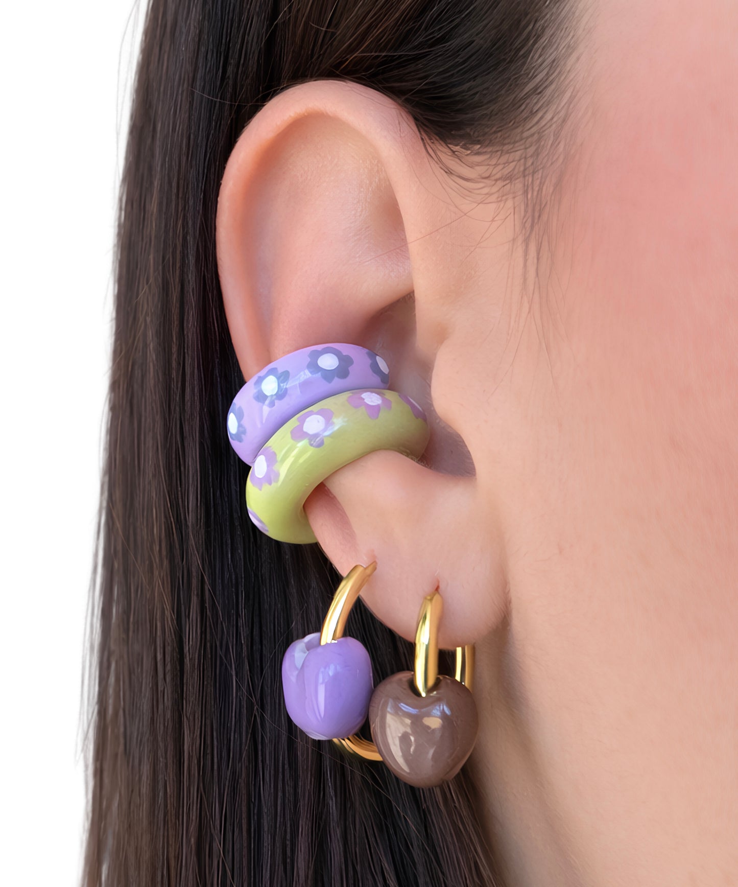 Candy Bloom Ear Cuff handmade
