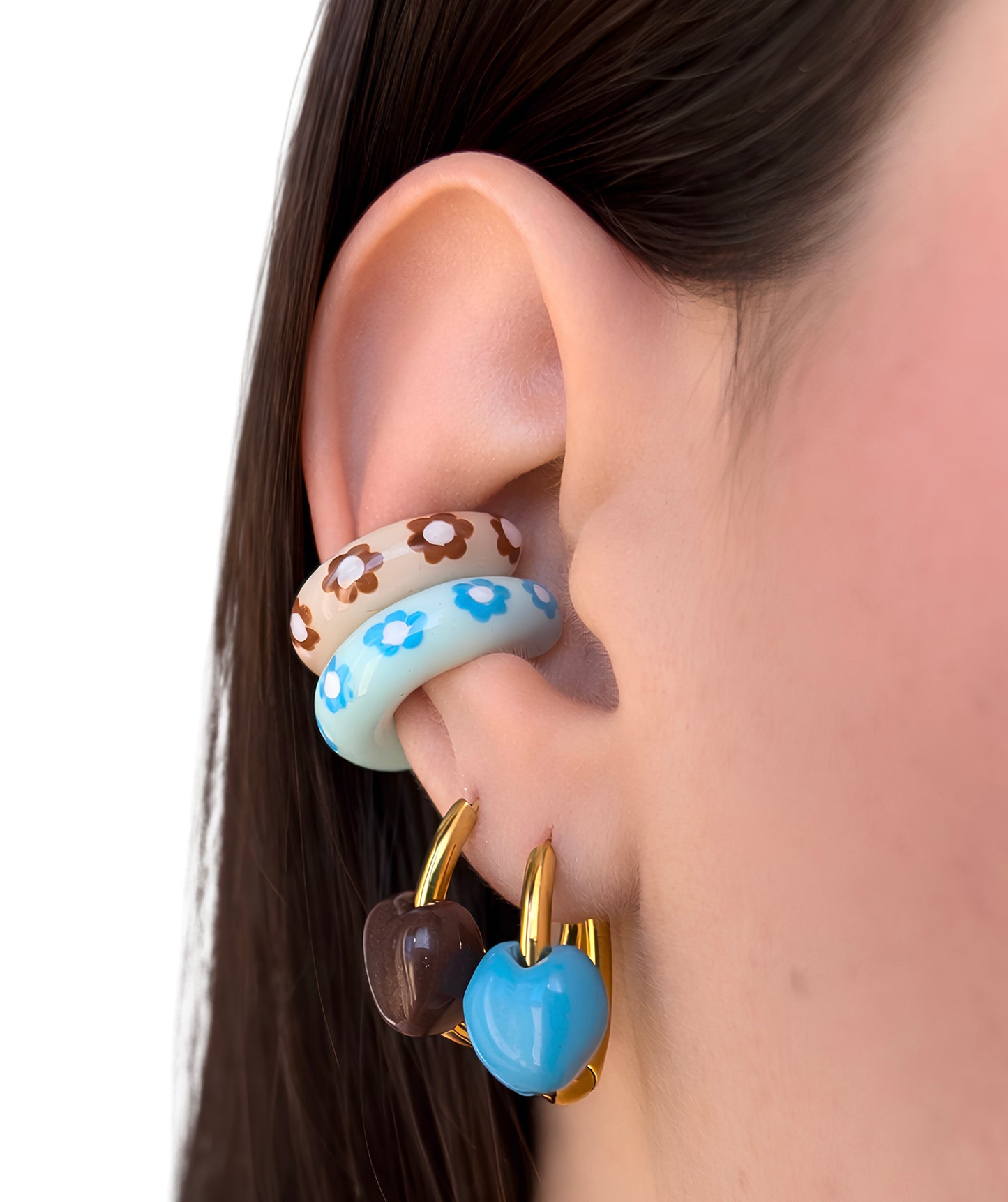 Candy Bloom Ear Cuff handmade