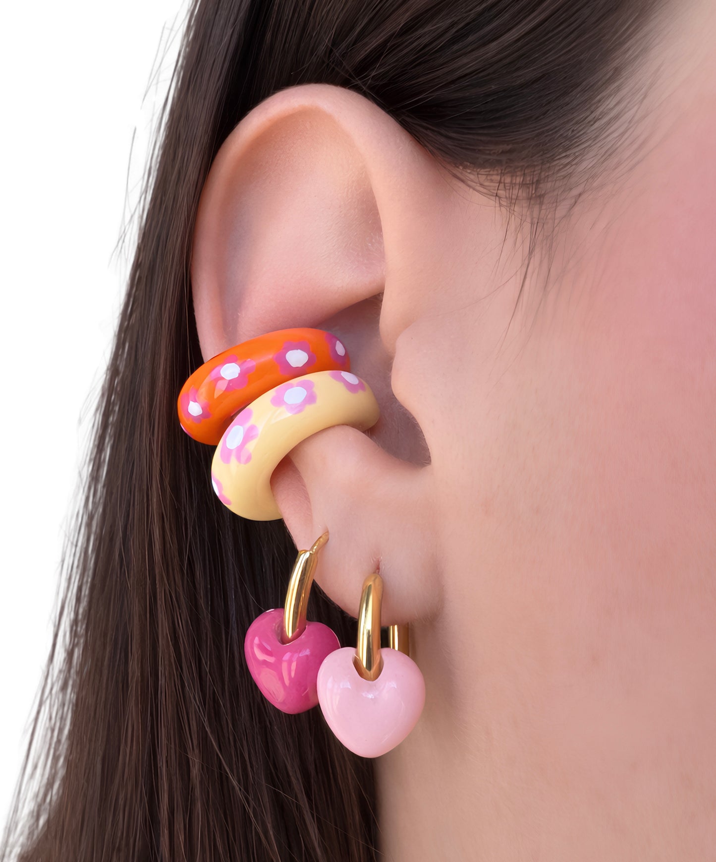 Candy Bloom Ear Cuff handmade