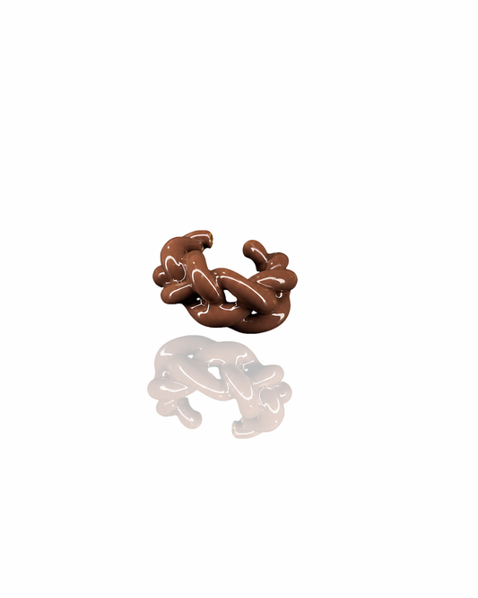 Ear Cuff Braid - Marrone
